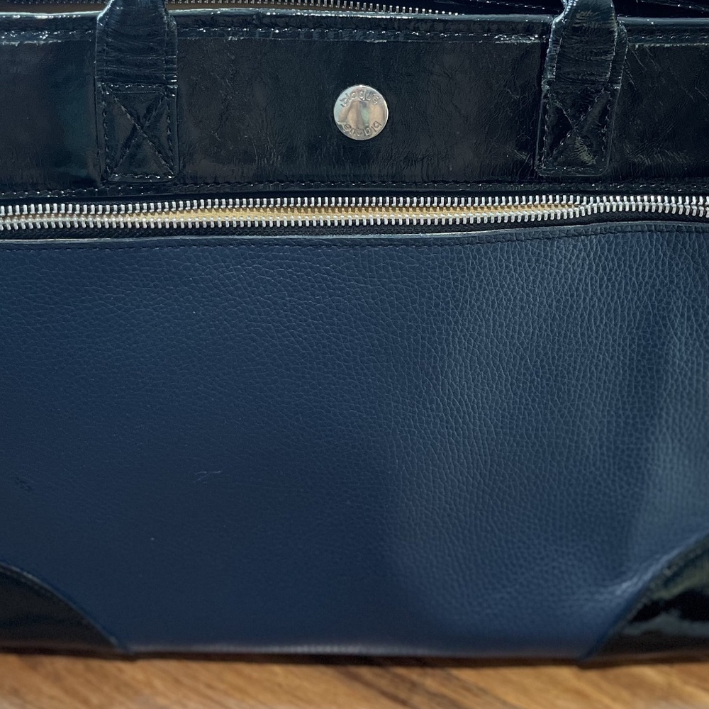 Blaque Argentine Blue & Black Leather Bag